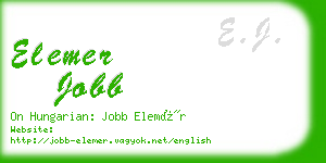 elemer jobb business card